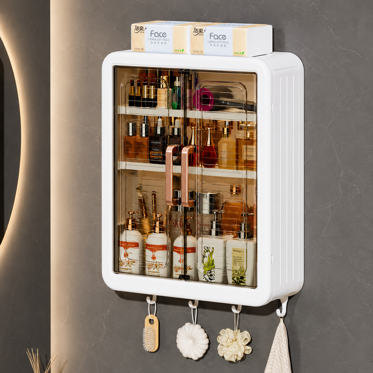 Modern Wall Mounted Plastic Cabinet For Kitchen & Bathroom
