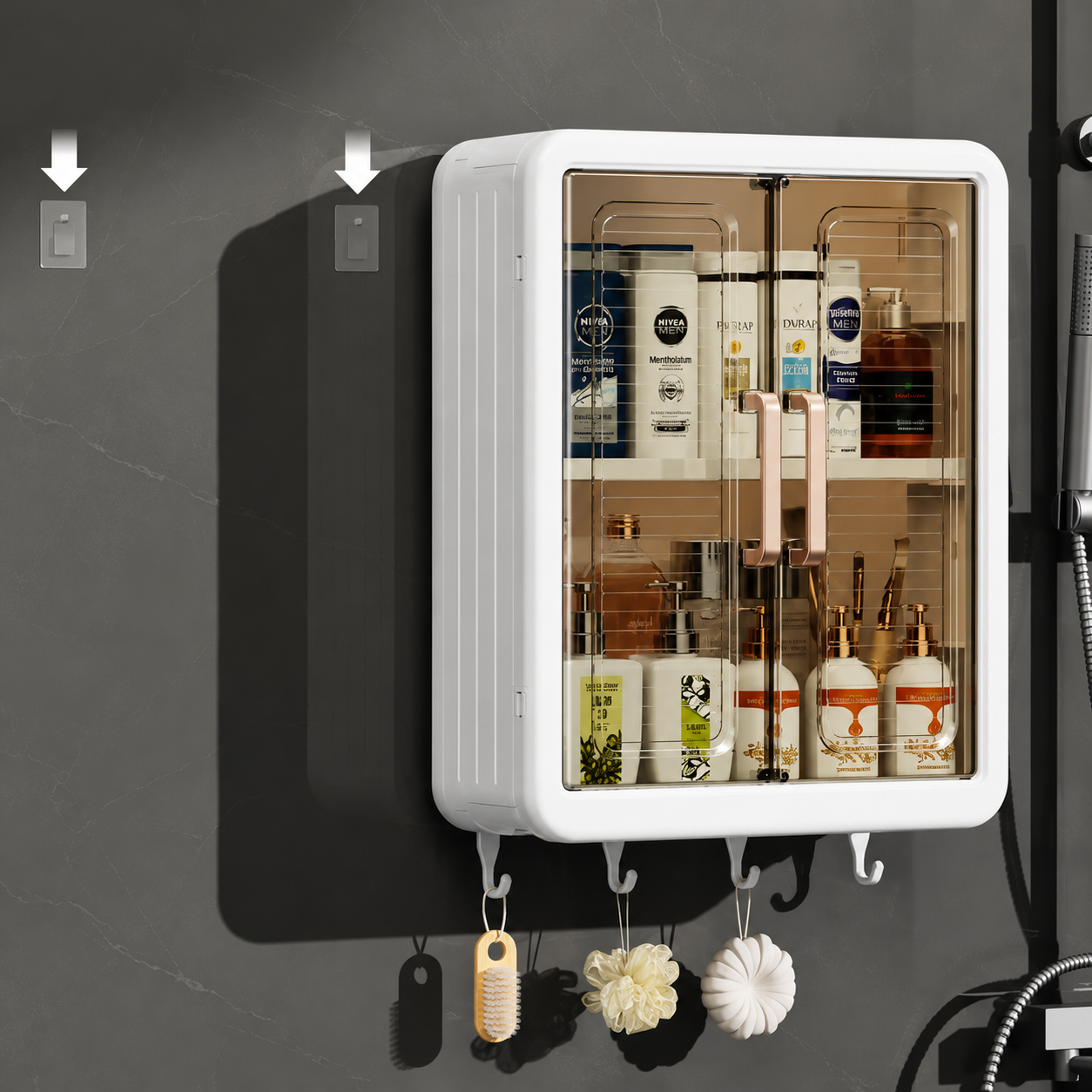 Modern Wall Mounted Plastic Cabinet For Kitchen & Bathroom