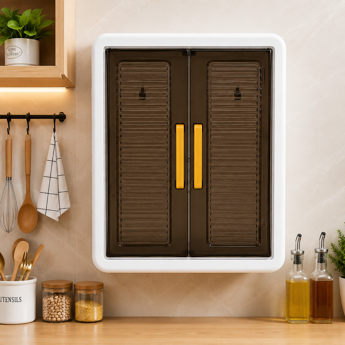 Modern Wall Mounted Plastic Cabinet For Kitchen & Bathroom